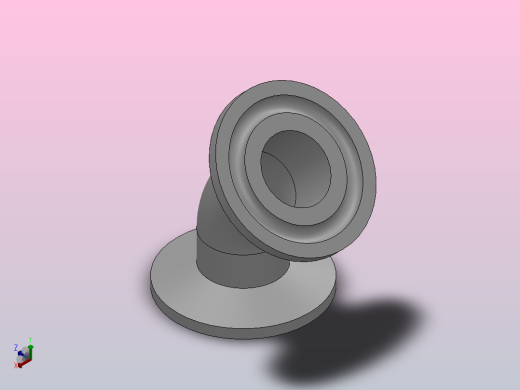 45°快装弯头[DT-17-1.0”]正等轴测缩略图