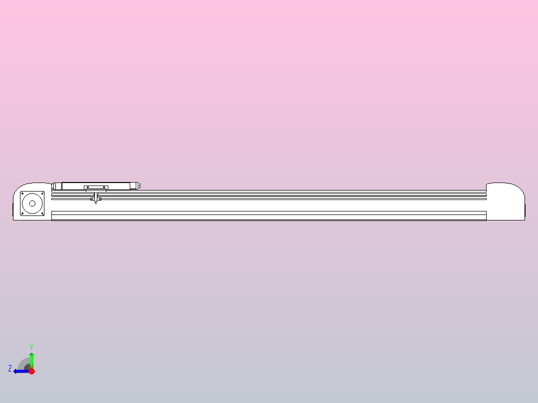 带式直线轴半闭式TPA-ONB-80-170-L850-DR-J60-N3右视图