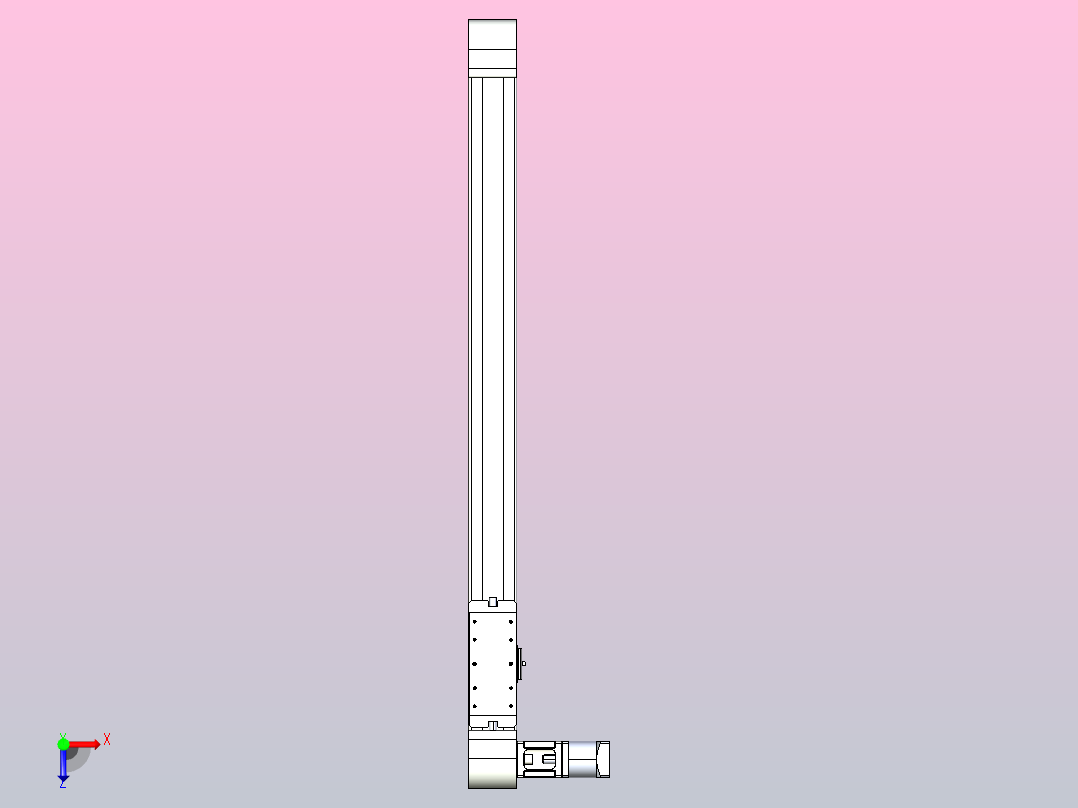带式直线轴半闭式TPA-ONB-80-170-L850-DR-J60-N3俯视图