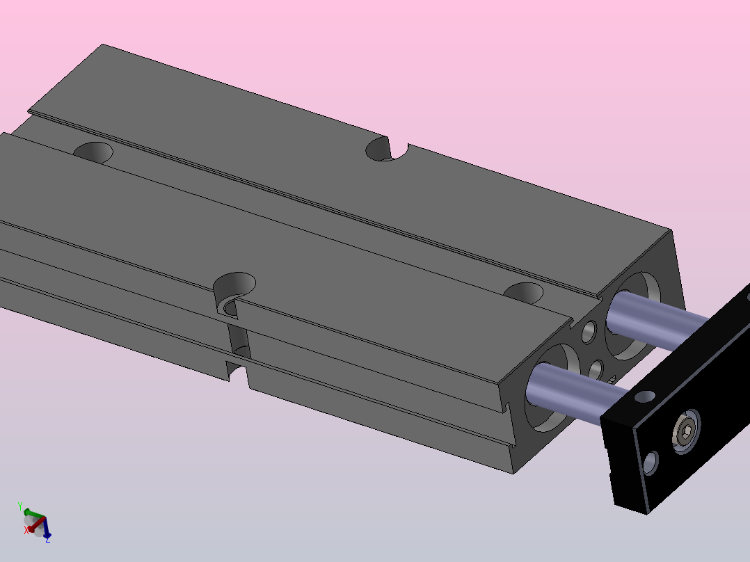 双杠气缸6主视图
