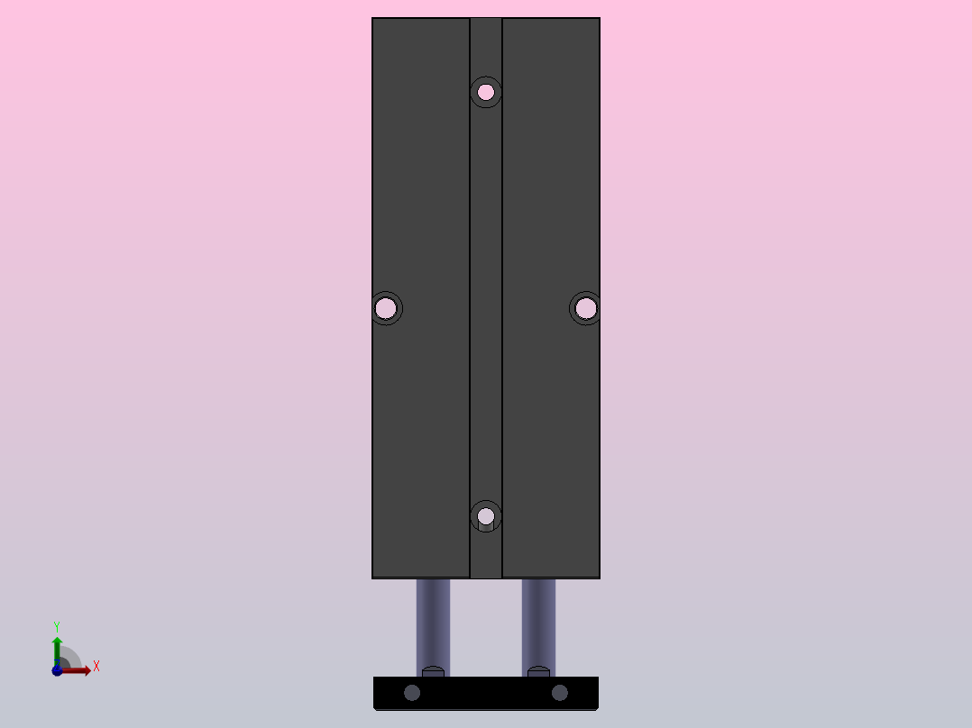 双杠气缸6前视图