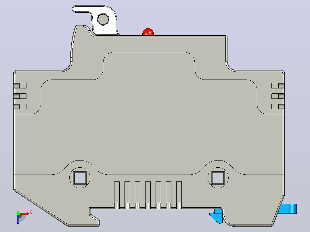 NRT28-32X 1P熔断器-底座三维模型202011俯视图