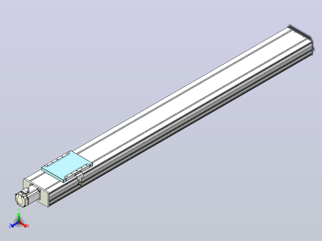 滚珠丝杠直线轴带导轨全封闭TPA-HCR-202D-2510C-L1750-M-C-P75-N3主视图