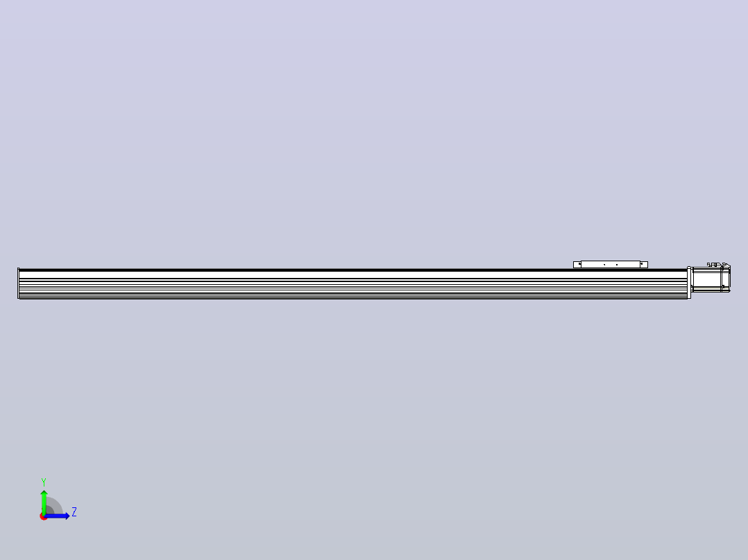 滚珠丝杠直线轴带导轨全封闭TPA-HCR-202D-2510C-L1750-M-C-P75-N3左视图