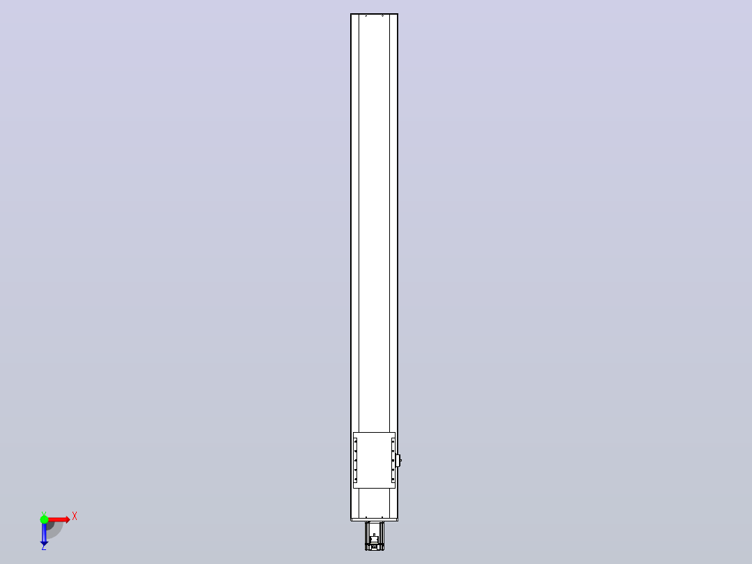 滚珠丝杠直线轴带导轨全封闭TPA-HCR-202D-2510C-L1750-M-C-P75-N3俯视图