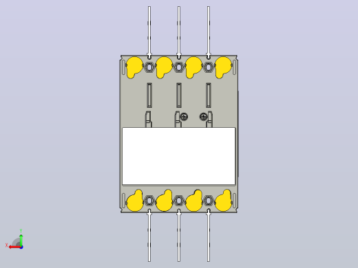 NXMLE-160S 4P剩余电流动作断路器三维模型202209后视缩略图