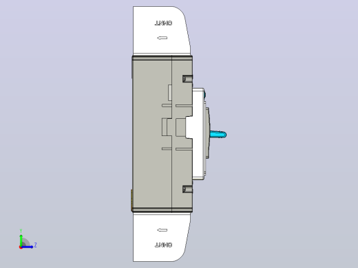 NXMLE-160S 4P剩余电流动作断路器三维模型202209左视缩略图