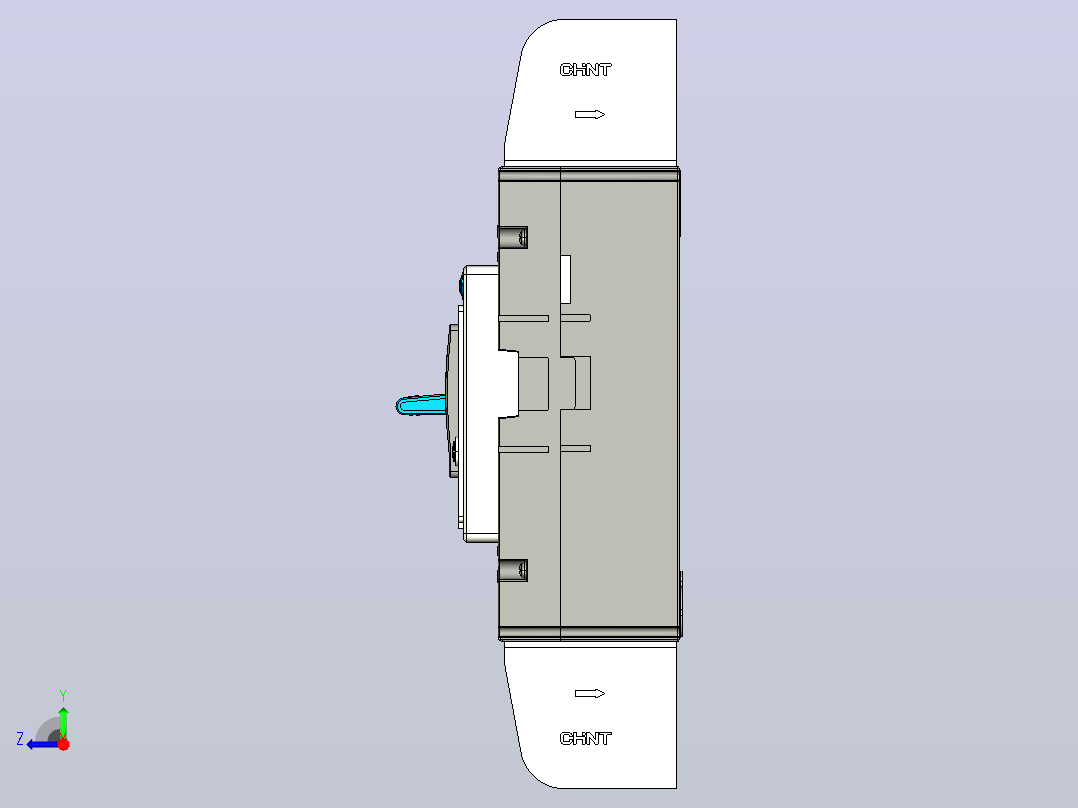NXMLE-160S 4P剩余电流动作断路器三维模型202209右视图