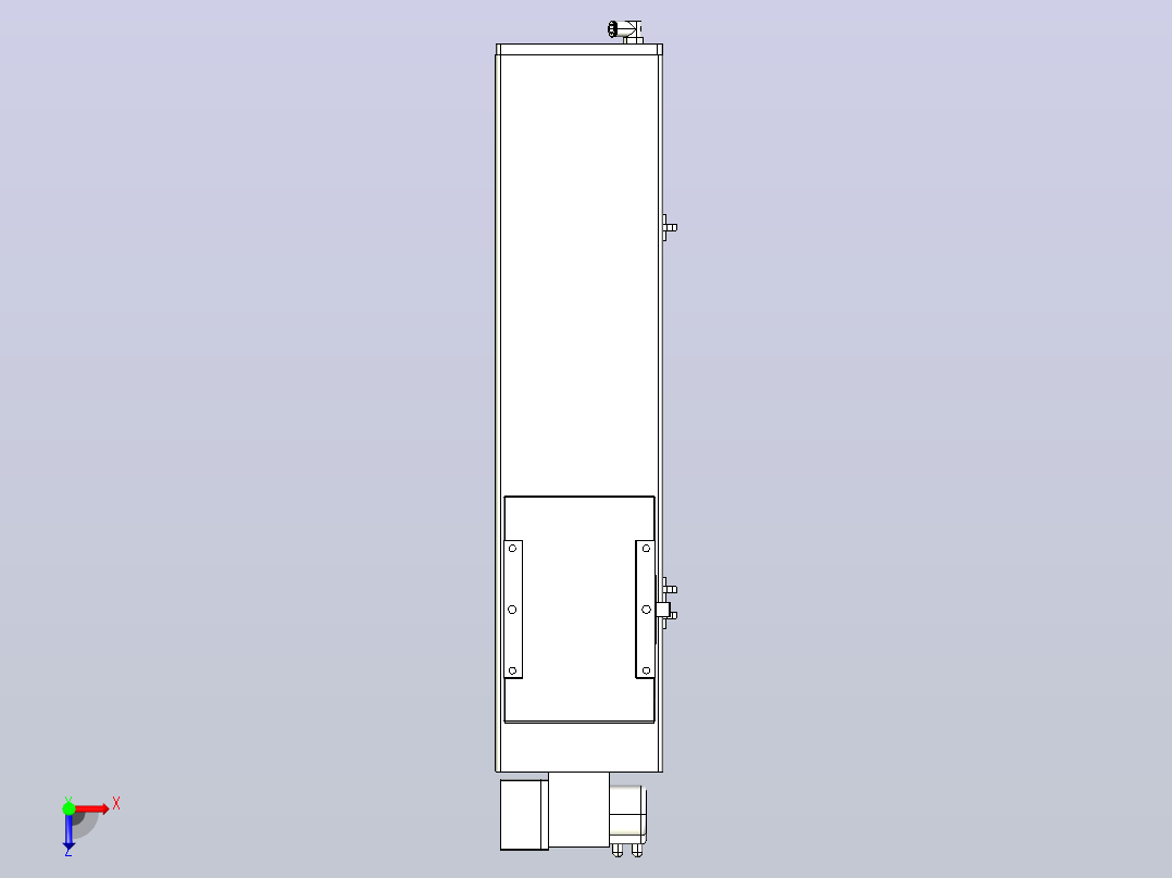 MCB17无尘皮带滑台[MCB17-L40-400-LD-P40-C3]俯视图