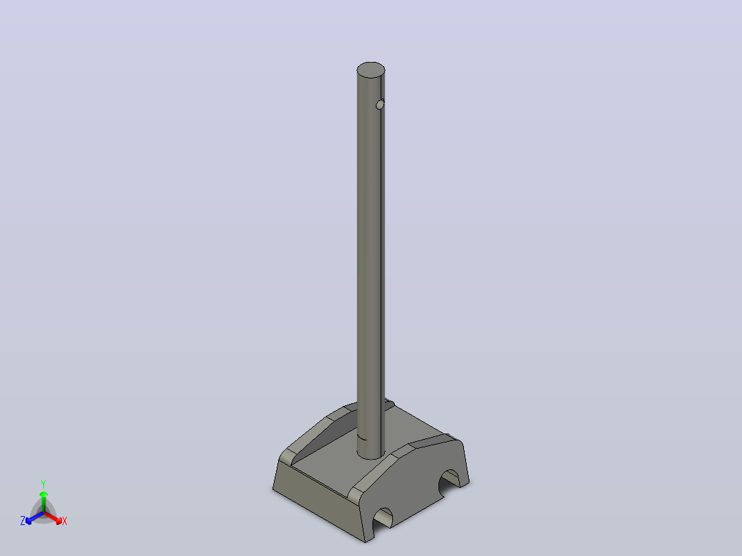 JB-AL-B-L200-C2带柄圆双轨夹主视图