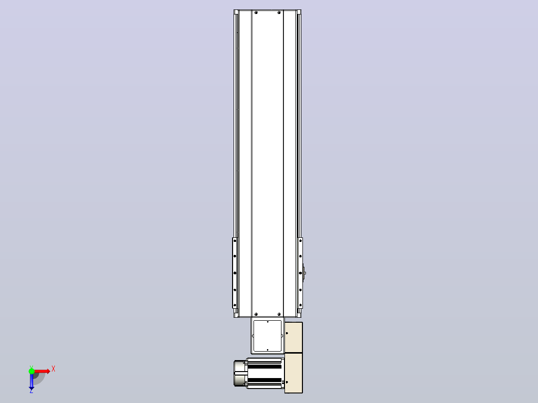 皮带直线轴半封闭可选导轨TPA-HNB-220D-176-L600-MR-C-P1K-N3俯视图
