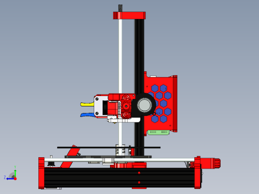 打印机模型3d-printer-cantilever-type-inspired-from-prusa-1 25 STP右视缩略图