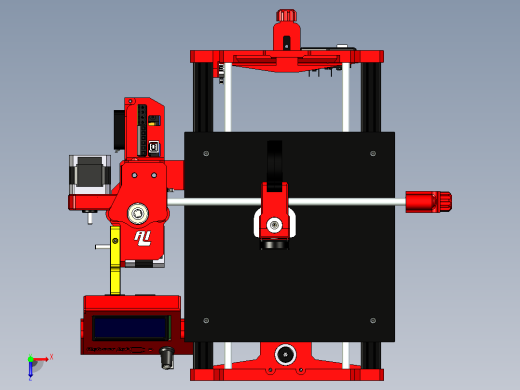 打印机模型3d-printer-cantilever-type-inspired-from-prusa-1 25 STP俯视缩略图