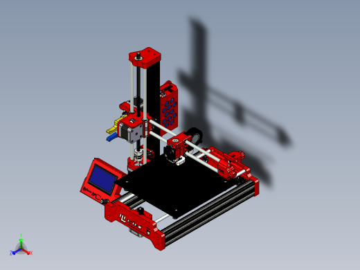 打印机模型3d-printer-cantilever-type-inspired-from-prusa-1 25 STP正等轴测缩略图
