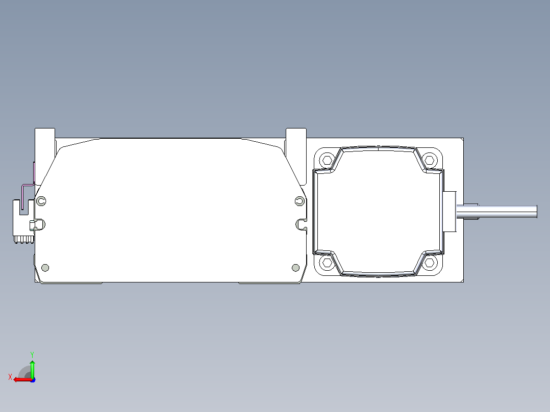 ATH17-BR-300-750W伺服电机  ATH17 螺杆驱动直线滑台模组后视图