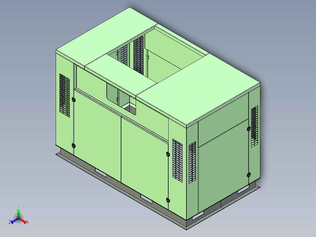 空压机外壳主视图