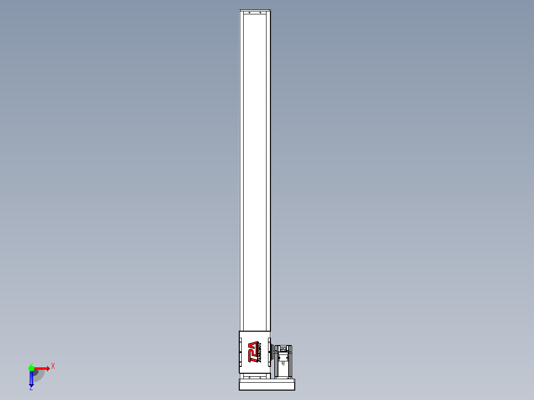 滚珠丝杠直线轴带导轨全封闭TPA-HCR-110D-1610C-L1100-MR-C-P40-N3俯视图