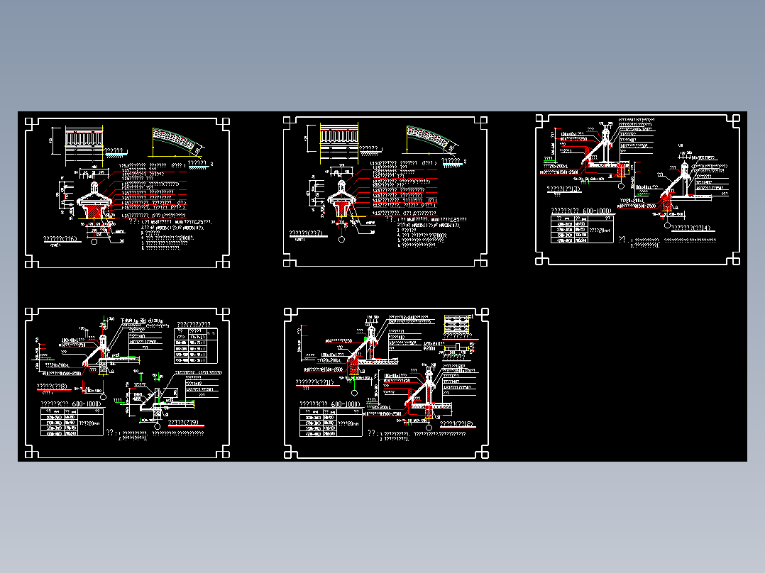 H229仿古建筑中式围墙马头墙院墙古建筑帽檐墙帽女儿墙CAD施工图