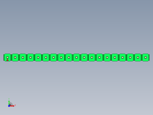 彩色公头100mil（2.54mm）系列-DS1021_green_1x19p_100mil_Type19_rev1.0前视缩略图