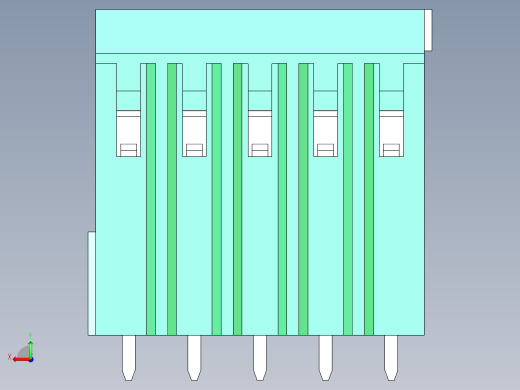 DEGSON DG500 系列 5.05.087.62mm 接线端子-DG500H-5.08-05P-14-00AH后视缩略图