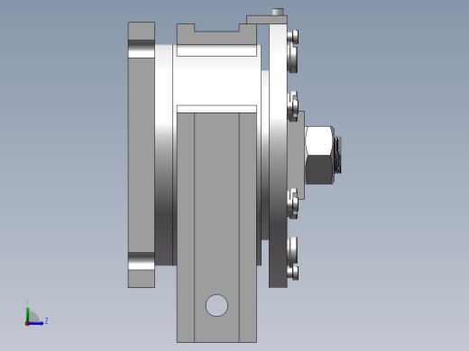 角形轴承箱【轴承座】加工工艺及钻6-φ13孔夹具设计【含UG三维】左视缩略图
