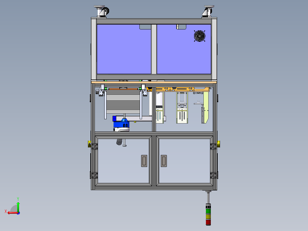 tray盘上料测试机后视图