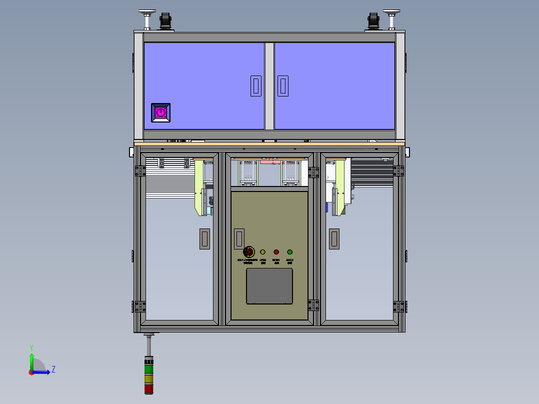 tray盘上料测试机左视图