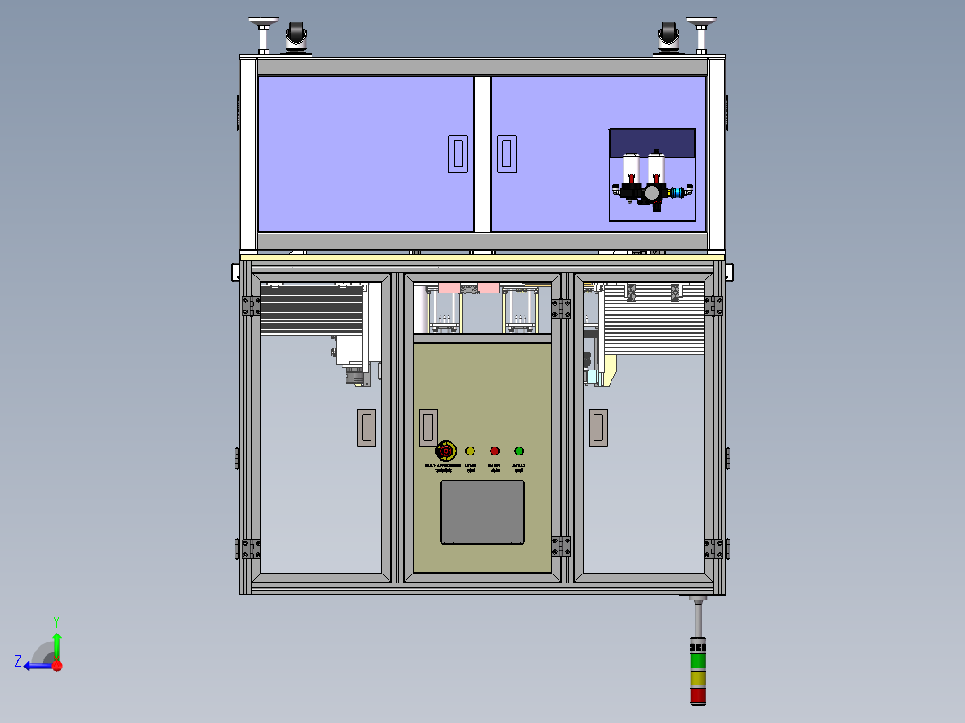 tray盘上料测试机右视图
