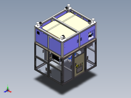 tray盘上料测试机正等轴测缩略图