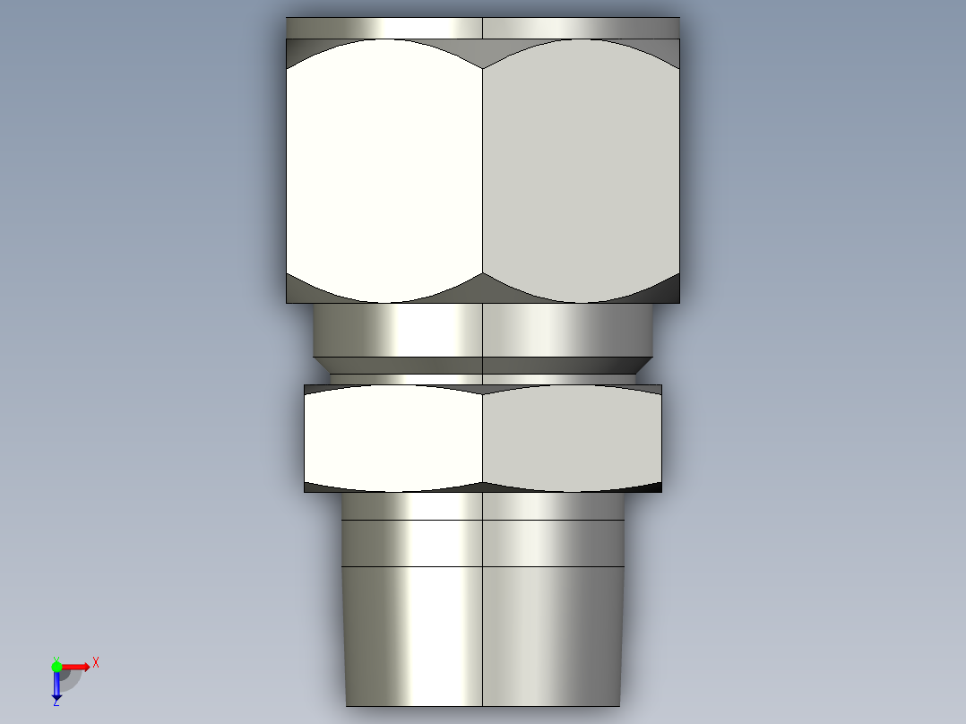 卡套式工业通用硬管接头14_fbu-s俯视图