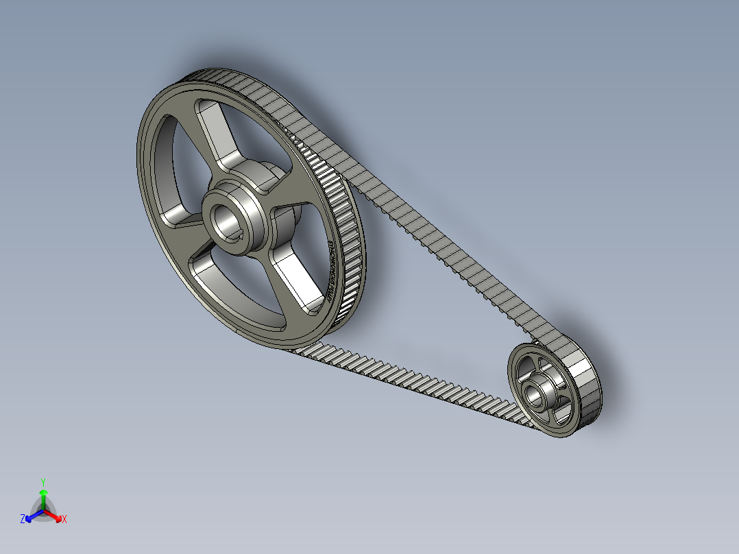 同步带和滑轮--stp三维 3d模型设计图