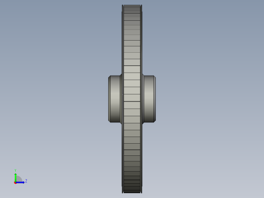 同步带和滑轮--stp三维 3d模型设计图左视缩略图