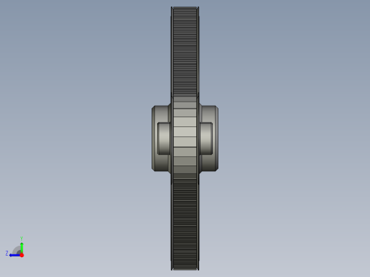 同步带和滑轮--stp三维 3d模型设计图右视缩略图