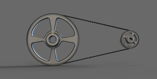 同步带和滑轮--stp三维 3d模型设计图缩略图