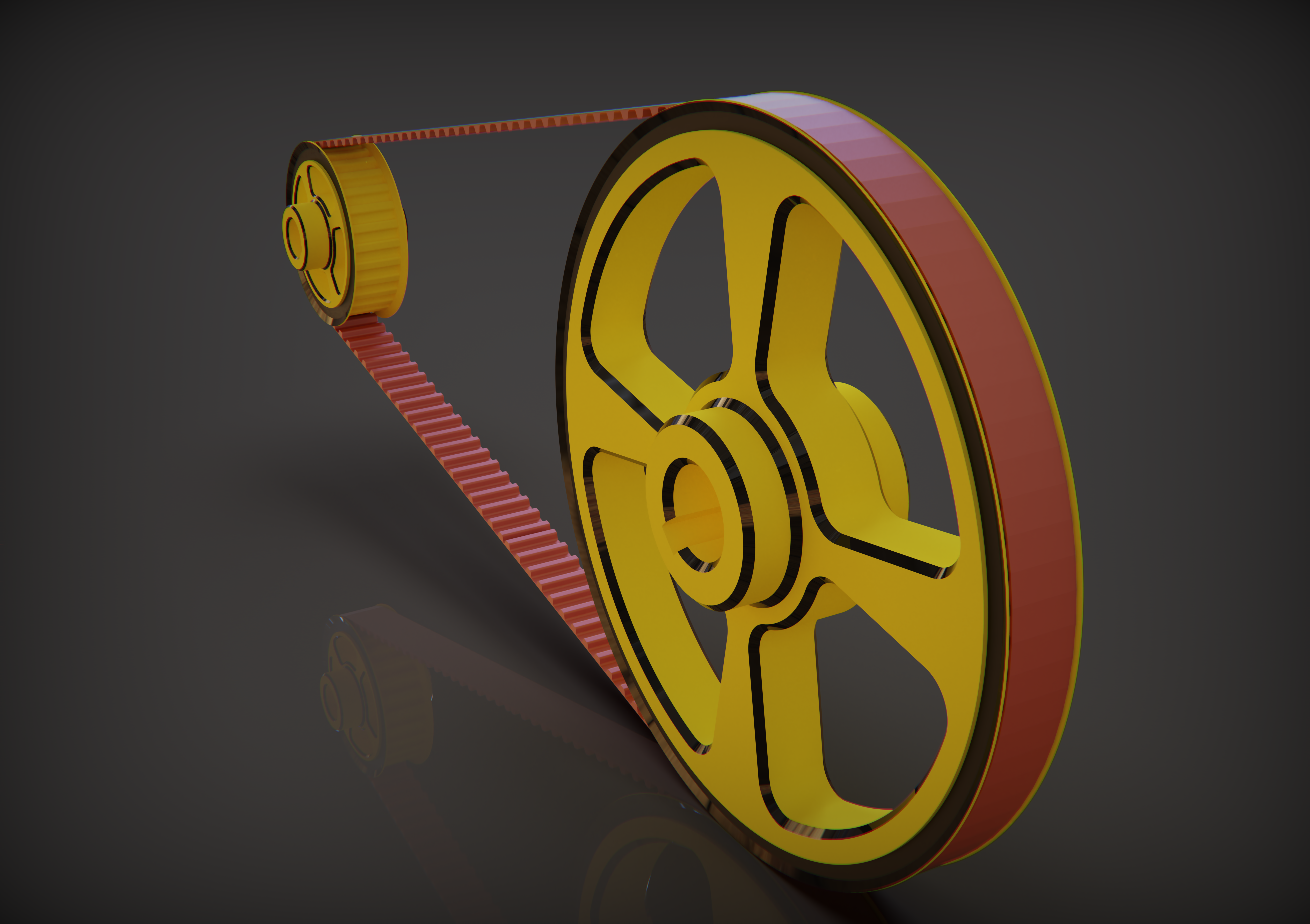 同步带和滑轮--stp三维 3d模型设计图