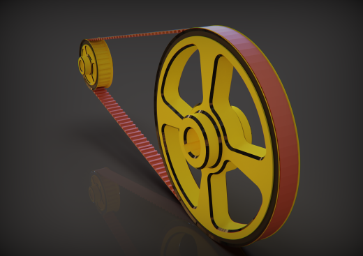 同步带和滑轮--stp三维 3d模型设计图缩略图