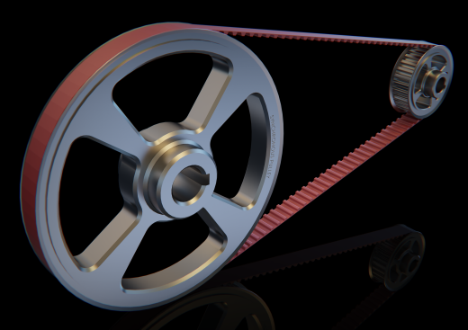 同步带和滑轮--stp三维 3d模型设计图缩略图