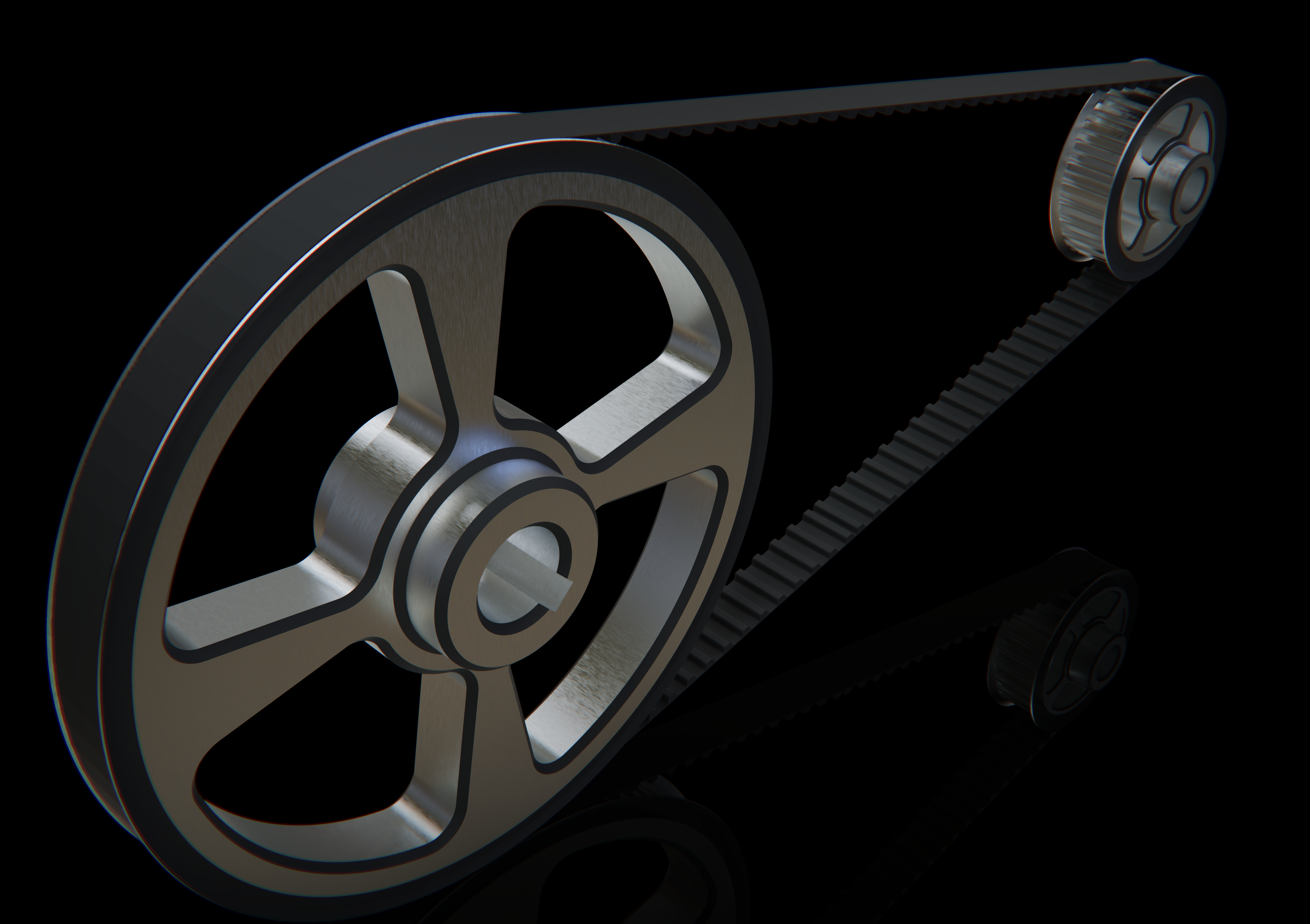 同步带和滑轮--stp三维 3d模型设计图