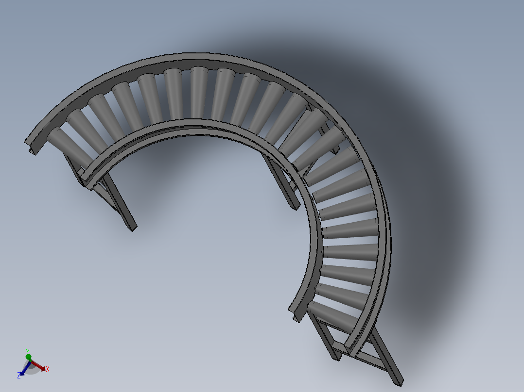 圆形滚筒输送机round-roller-conveyor-SW主视图