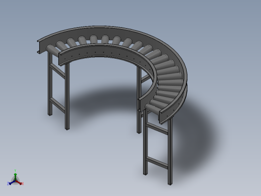圆形滚筒输送机round-roller-conveyor-SW正等轴测缩略图
