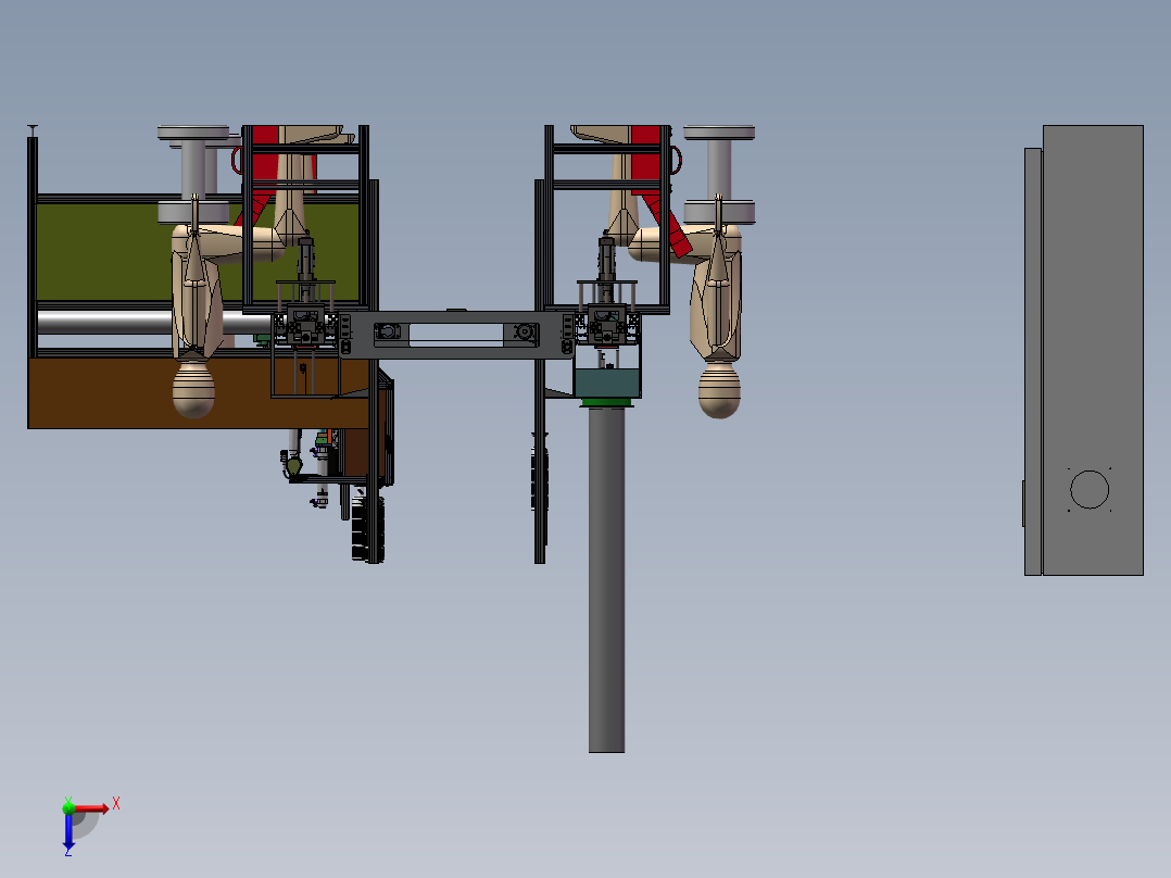 全自动PCB流水作业生产线俯视图