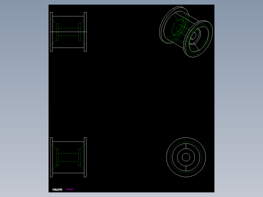 滑輪惰輪FIP-2D多系列多零件图纸模型