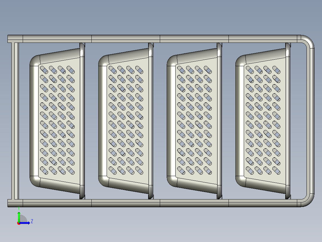 厨房用品货架左视图