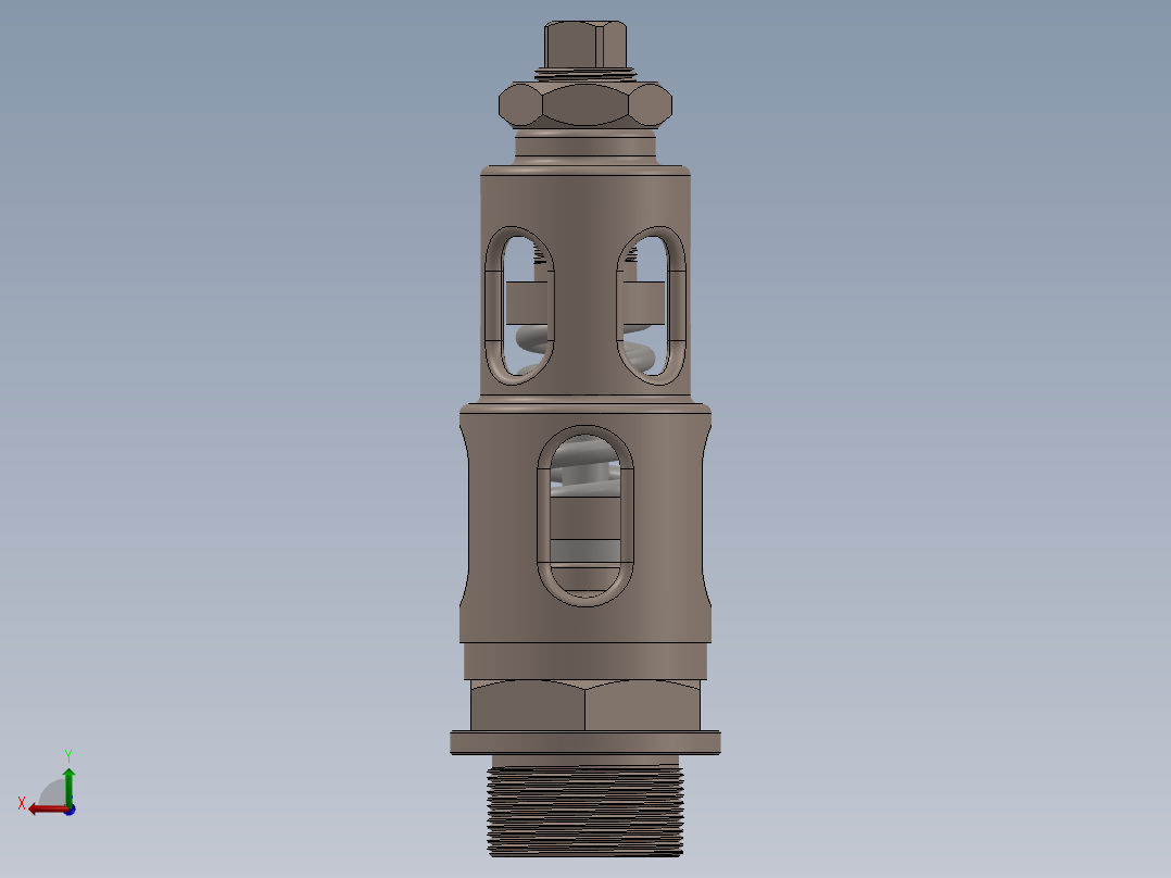 管件接头、螺纹接头、三通(87)后视图