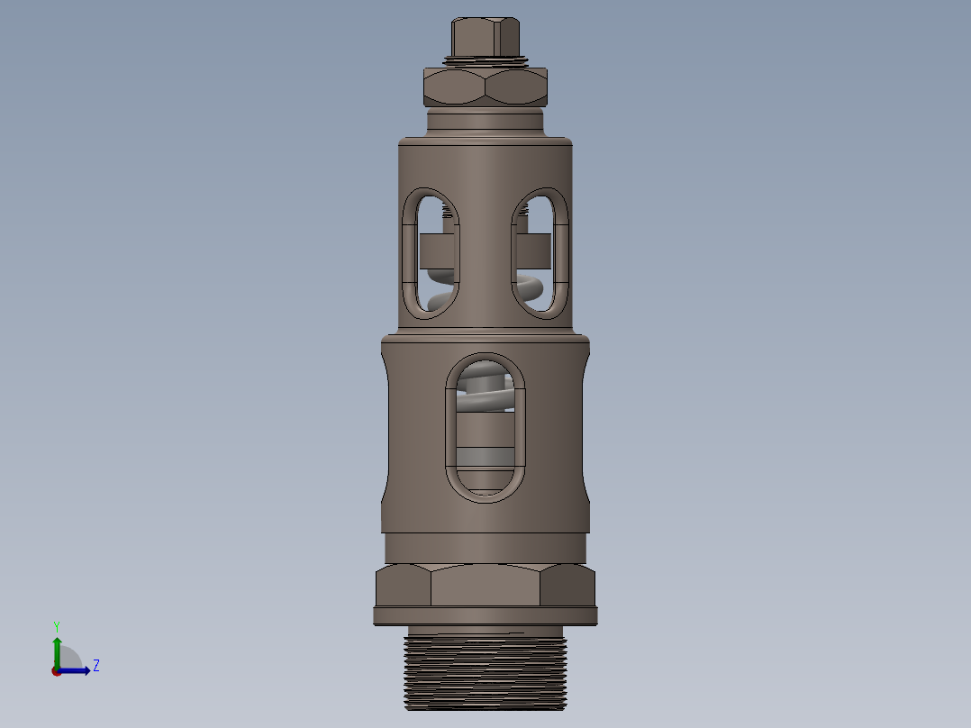 管件接头、螺纹接头、三通(87)左视图