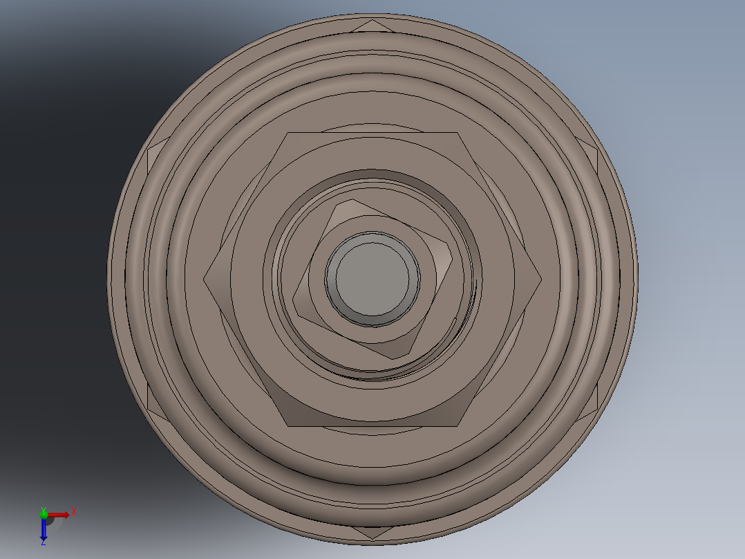 管件接头、螺纹接头、三通(87)俯视图