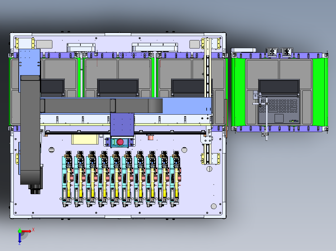 笔记本自动贴标sw20可编辑俯视图