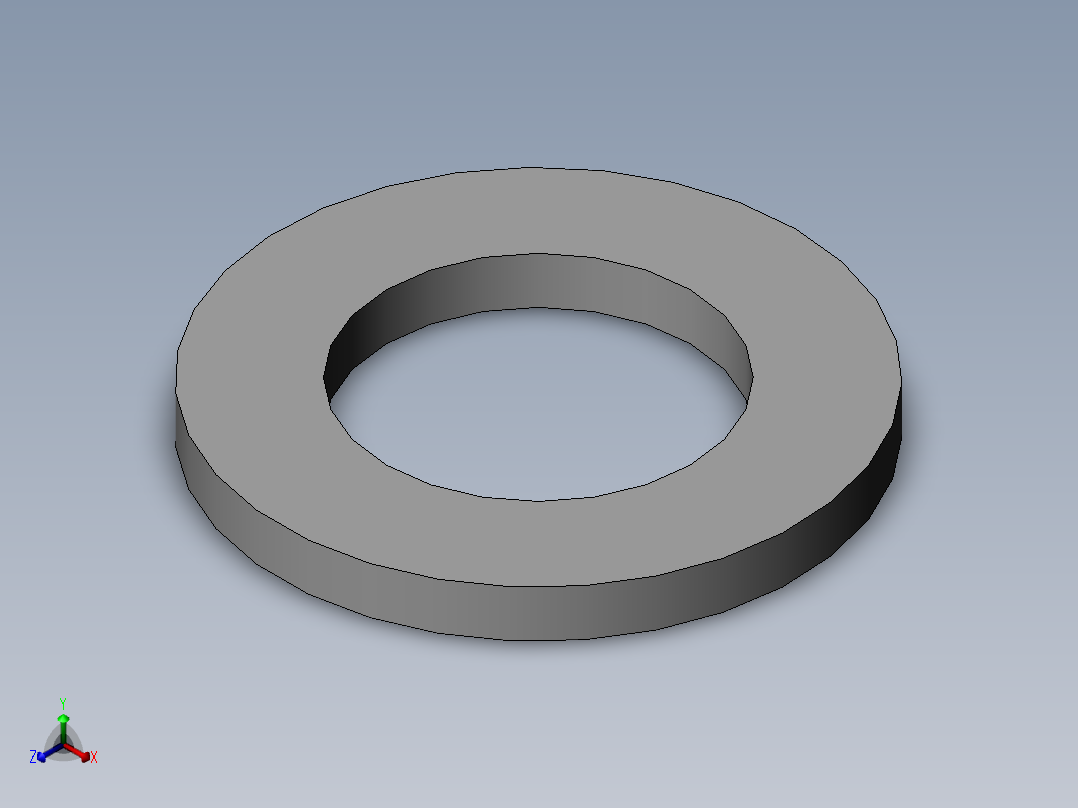 平垫圈C级24×4正等轴测图