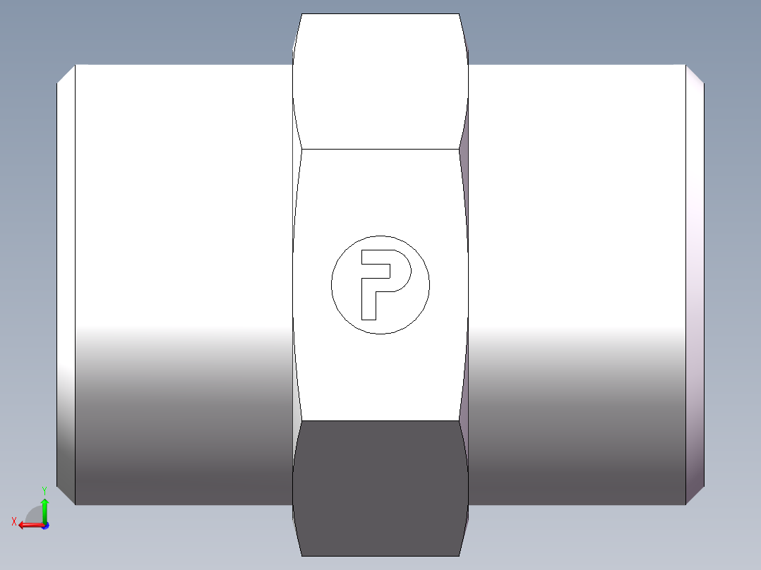 直通接头-G、1D-30后视图