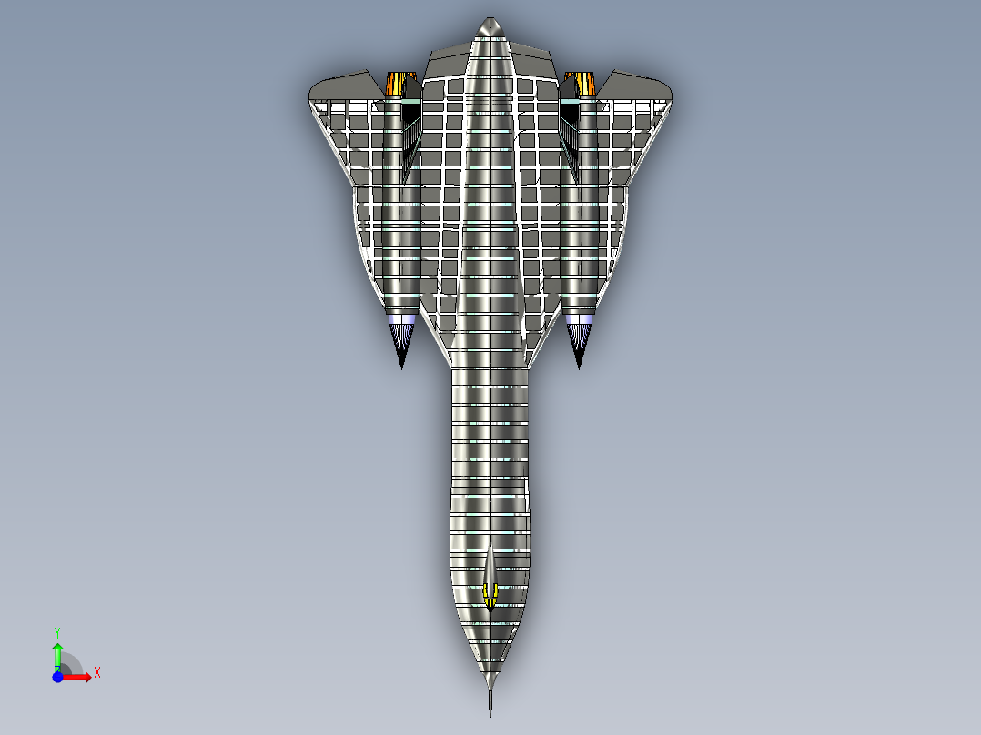 B3004201-洛克希德SR-71侦察机实体组装模型前视图
